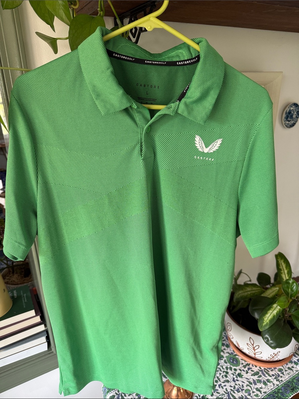 Castore Men’s Green Polo Shirt - Lightweight Athletic Fit